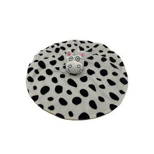 TINY TILLIA AVON REVERSIBLE COW‎ LION SECURITY BLANKET LOVEY W3